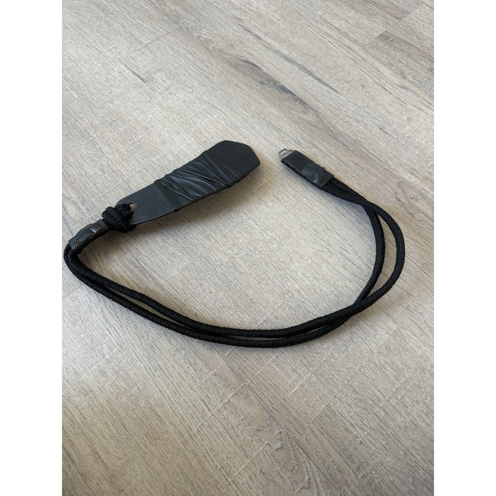 Women's Vintage Leather Shop Black Stretch Rope Belt